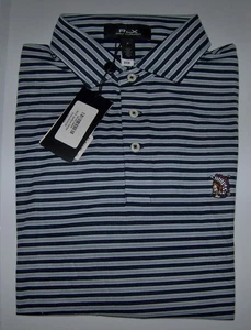 NUOVA RALPH LAUREN RLX Polo con bottoni SHINNECOCK HILL GOLF CLUB taglia M blu navy - Foto 1 di 8