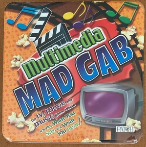 Mad Gab Multimedia Card Game w/Centerpiece & Timer (Patch, 2002) SEALED TIN, NEW - Picture 1 of 3