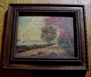 ORIGINAL OIL PAINTING by BLOK Publication of Ge CO New York LANDSCAPE - Bild 1 von 8