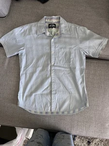 Beams 100% Cotton Button Down Rainbow Striped Short Sleeve Collared Shirt - Picture 1 of 5