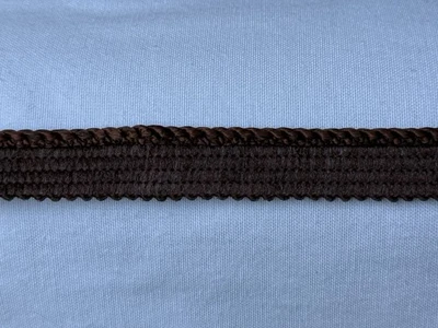 NOS 1/8" 17 yds brown rope TWISTED LIP CORD EDGE FABRIC TRIM & Edging - Image 1 of 2
