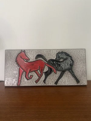 60er 70er Jahre Bückeburg Wand Keramik Platte H. Pfaff Mid Century Space Age - Bild 1 von 4