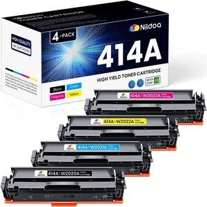 414A Toner Cartridges 4 Pack with Chip Replacement for HP 414A Black Cyan Yel... - Bild 1 von 6