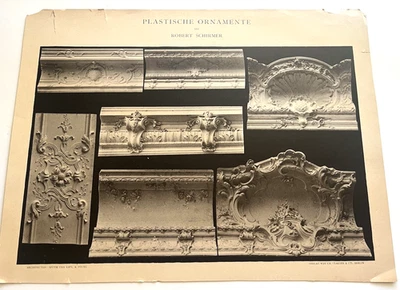 Robert Schirmer Architectural Designs Page from 'Plastische Ornamente'  1890 - Image 1 of 4
