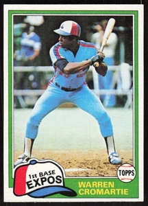 1981 Topps #345 Warren Cromartie - Picture 1 of 2