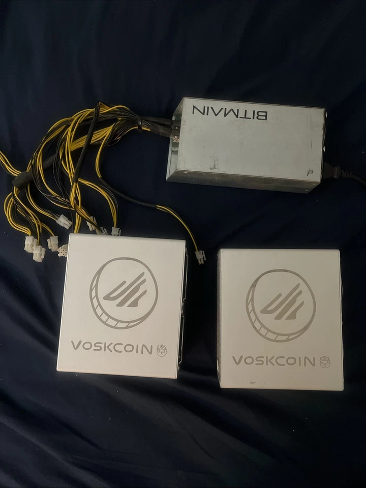 Goldshell Mini Doge Box Miner VoskCoin Tails Edition Set of 2 + PSU  - Image 1 of 3