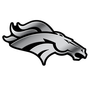 Denver Broncos NFL 3D Chrome Team Logo Auto Emblem Adhesive Backing RICO