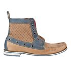 Brand New Cole Haan Knox Leather Boots Moon/Blue 8.5 M New 425