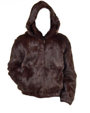 NEW Mens Genuine Rabbit 100% Real Authentic Fur Winter Coat Jacket USA Brown