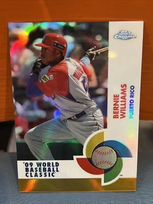 2009 Topps Chrome Bernie Williams World Baseball Classic Gold Version #’d 50 - Image 1 of 4