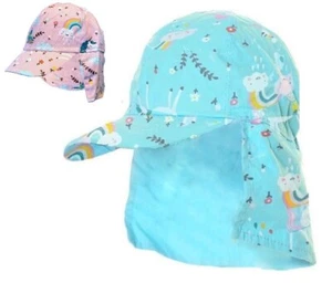 Baby Toddler Newborn Cotton SUN SAFE LEGIONNAIRE HAT UV Protective Summer Cap - Picture 1 of 3