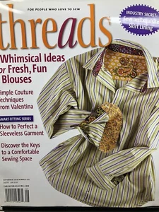 Threads Magazine Sept 2010 Couture Techniques; Whimsical Blouse Ideas - Picture 1 of 3