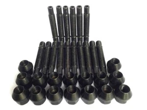 Paquete de conversión de pernos M12 x 1,25 90 mm para tuercas Citroen Inc (negro) - Imagen 1 de 3