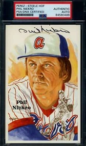 Phil Niekro PSA DNA Coa Signed Perez Steele Set Break Autograph - Picture 1 of 1