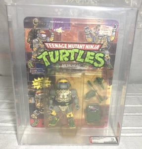 Cabezal de metal trasero TMNT 1989 serie 2/19 sin perforar AFA 70 - Imagen 1 de 12