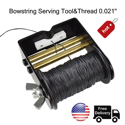 Bowstring Serving Tool&Thread 0.021" Thick For Various Bow Protecting Bow String - Image 1 of 4