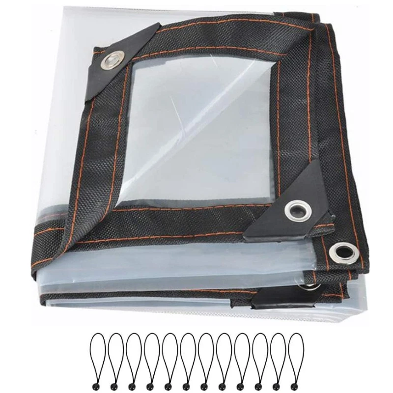 TELO TELONE TRASPARENTE IN POLIETILENE OCCHIELLATO CON RINFORZO PVC IMPERMEABILE - Immagine 1 di 4