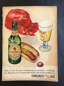 Anuncio vintage de Carling's Red Cap Ale 1949 - Imagen 1 de 1
