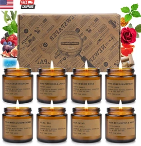 8 Pack Candles for Home Scented, Aromatherapy Jar Candle Gifts for Women, Natura - Picture 1 of 9
