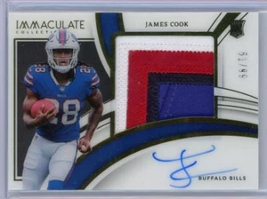 Panini Immaculate James Cook 2022 novato automático/99 #PPR-JCO parche jumbo de 4 colores - Imagen 1 de 2