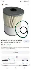 Feul Filter With Water Seperator Fro Detroit Deisel Set Of 2 - Picture 1 of 1