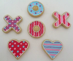 Vintage Fridge Magnets - Heart Refrigerator Magnets Tic Tac Toe - 6 - Bild 1 von 5