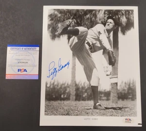 LEFTY GOMEZ Signed 8x10 Photo-HALL OF FAME-NEW YORK YANKEES-PSA - Picture 1 of 5