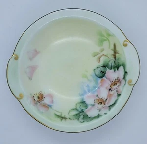 Cuenco de porcelana Thomas Bavaria Sevres pintado a mano con mango 6 en flor 1908-1939 - Imagen 1 de 6