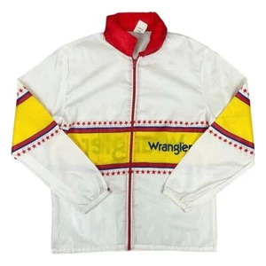 Rompevientos Wrangler de colección década de 1980 bloqueado por color con cremallera completa ligero mediano - Imagen 1 de 5