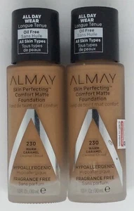 Juego de 2 Fundamentos Mate Almay Skin Perfecting Comfort - Caramelo Cálido 230 - FS - Imagen 1 de 4