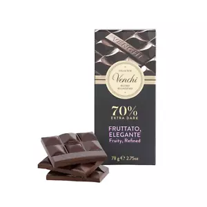 Tavoletta Cioccolato Venchi Cioccolato Extra Fondente 70% Fruttato Elegante 70g - Foto 1 di 1