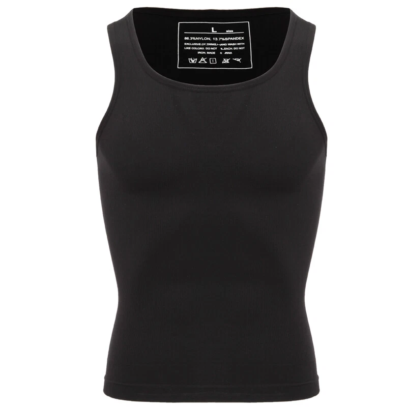 Camisa adelgazante modeladora corporal para hombre Chaleco de compresión Elástico Delgado Prendas moldeadoras Camiseta sin mangas Foto 1 de 4