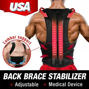 Waist Support Belt Lumbar Back Brace Heavy Work Pain Relief For Men Women Corset - Picture 1 of 13