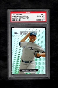 2013 Finest #42 MARIANO RIVERA HOF /199 Green Refractor PSA 10 GEM MINT - Picture 1 of 2
