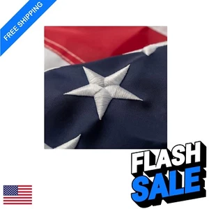 Vibrant Heavy-Duty 3x5 ft American Flag with Embroidered Stars & Brass Grommets - Picture 1 of 8