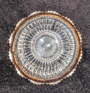 Mckee & Bros. 6 1/4" Bowl Strigil Pattern Gold Gilded 1892 EAPG 4 - Picture 1 of 12