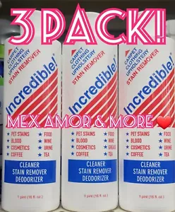 Incredible ! Stain Remover Carpart Clothing Upholstery Pet Stain Food Wine❤️ - Picture 1 of 4