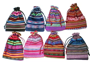20 Pcs Woven Fabric Drawstring Bags Candy Jewelry Pouches Gift Bags - Picture 1 of 1