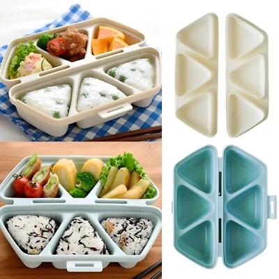 6 Cell Triangle Sushi Mold Onigiri Rice Ball Bento Press Maker Mold Kitchen Tool - Image 1 of 4