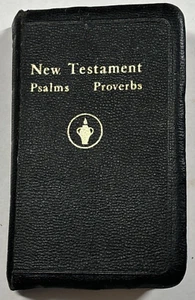 Vintage Gideons New Testament Psalms Proverbs Bible Vest Pocket Size - Picture 1 of 13