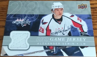 2008-09 Upper Deck UD Game Jersey Alexander Semin GJ-AS Washington Capitals - Image 1 of 2