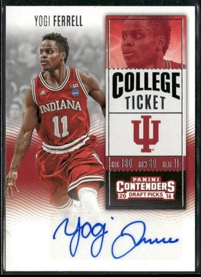 2016 Panini Contenders Draft Picks #168 Yogi Ferrell College Ticket AUTO - Image 1 of 2