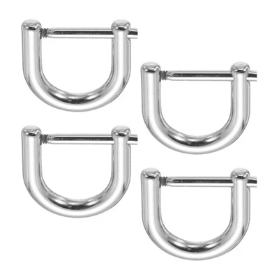4 Piezas Anillos en D de 1/2" Tornillo Grillete Herradura Forma de U Anillo en D Plata Foto 1 de 4