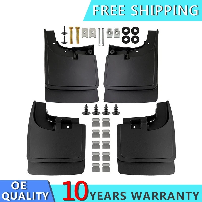 Front Rear Mud Flaps For 2017 2018 Ford F-250 F-350 Super Duty w/Fender Flares - Image 1 of 4