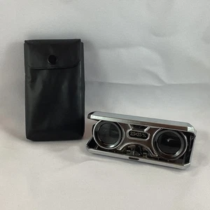 Vintage Sport Glass 2.5x Folding Opera Binoculars Made in Japan w/ Case(L1)W#660 - Picture 1 of 7