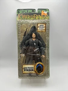 LOTR FOTR Super Poseable Strider 30 punti articolazione giocattolo biz 2003 - Foto 1 di 8