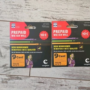 2 Prepaid congstar, Karte, Prepaid Handy SIM Starterpaket - Bild 1 von 2