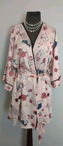 Kate Spade accappatoio raso con cintura kimono rosa luna di miele matrimonio sposa viaggio MEDIA  - Foto 1 di 20