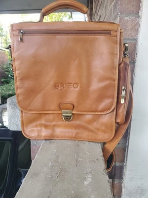 Bellino Sillín Maletín Reportero Bolso Mensajero Cuero Marrón con Correa Foto 1 de 4