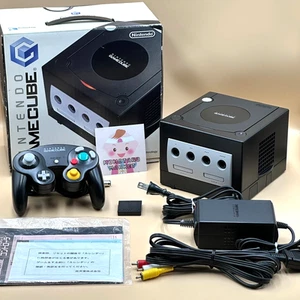 Nintendo GameCube Console Black DOL-001 Box CIB Set Memory Card 251 Japan Tested - Picture 1 of 21